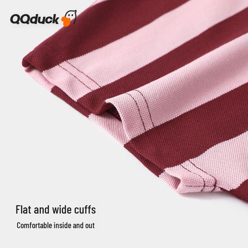QQ DUCK Girls' Striped Duck Polo Shirt