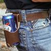 PU Leather Beer Bottle Holder Waist Clip for 330ml 500ml Cans Outdoor Fishing Hiking Camping, Beer Bottle Waist Holder