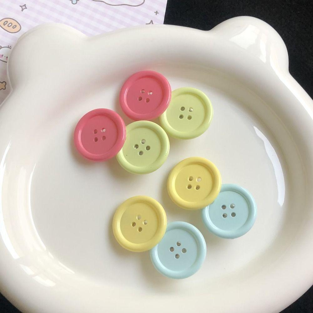 Cute Style Button Barrettes Colorful Bangs Hair Clips Cute Hair Barrettes