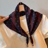 British lace plaid beaded triangular scarf, fart curtain, women's stacking wears high-end fashion waist accessories, fart-covering silk scarf skirt