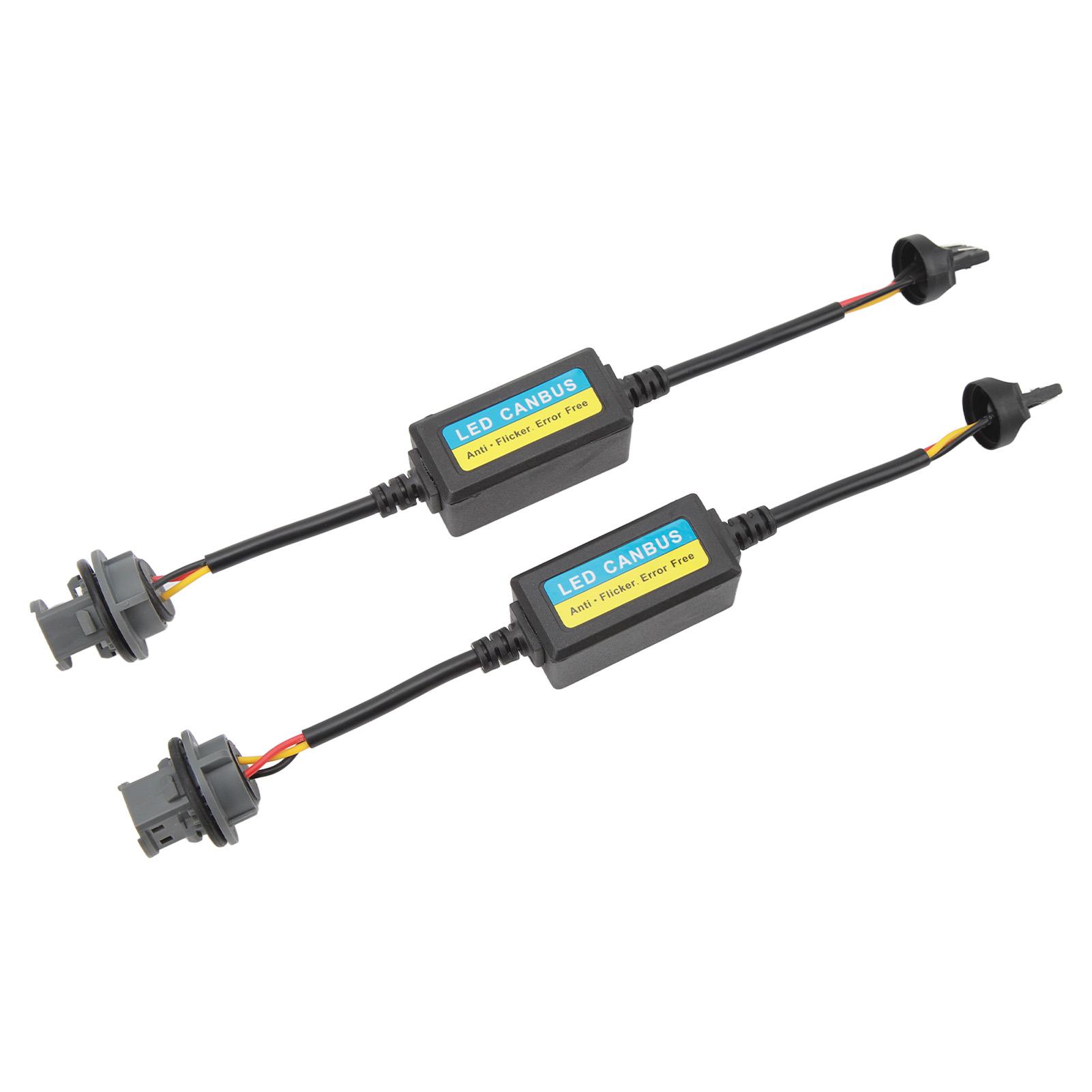 

2 шт. Декодер стоп-сигнала 12 В Лампа стоп-сигнала Декодер подавителя мерцания и ошибок для 7443 T20 Разъем