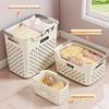 Large Capacity Plastic Laundry Basket - Handheld Dirty Clothes Hamper for Bathroom and Household Storage