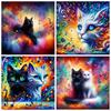 Cat Diamond Mosaic Music Note Cartoon Diamond Painting Full Round Drill Embroidery Animal Bedroom Decoration