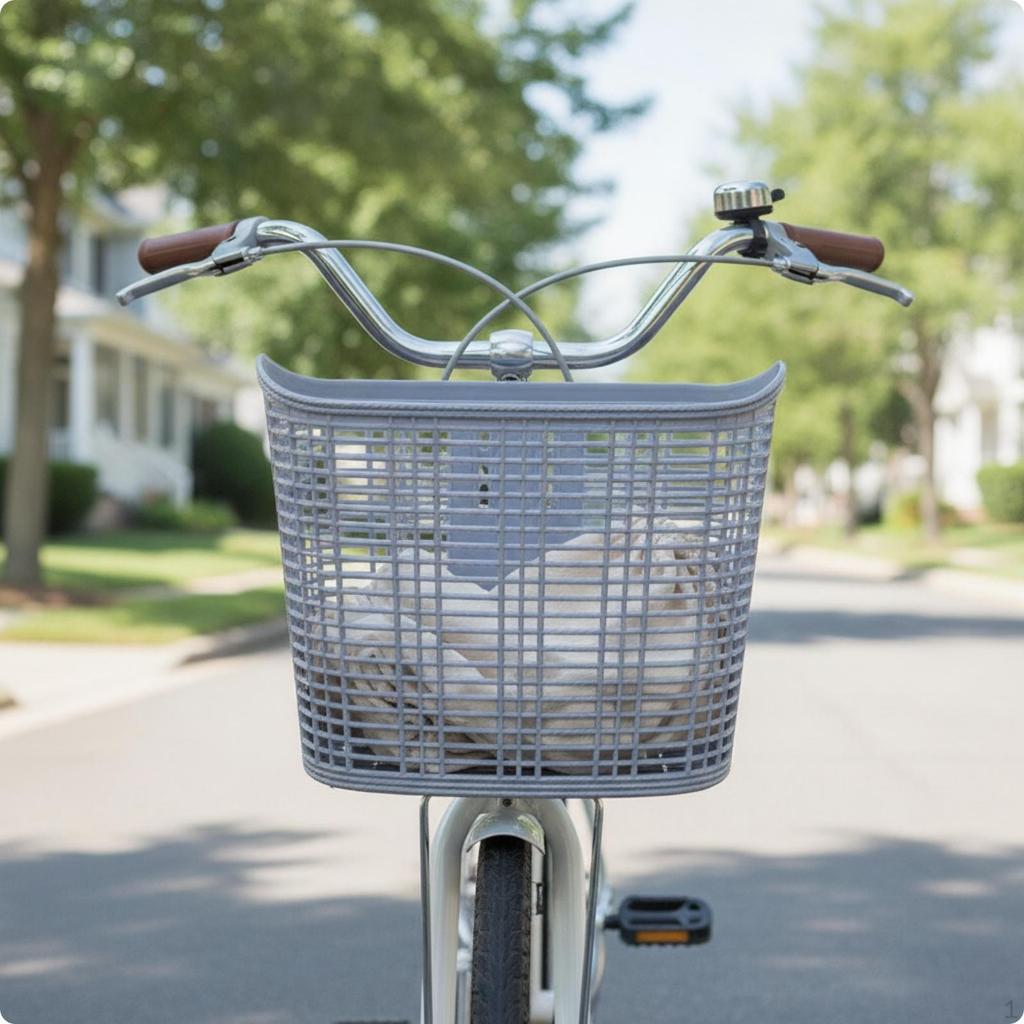Weather-Resistant Cycle Basket | Reinforced Rim, Easy to Clean, Front Bike