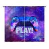 Curtain Gamepad Gradual Change 3D Digital Printing Blackout Curtain Punching