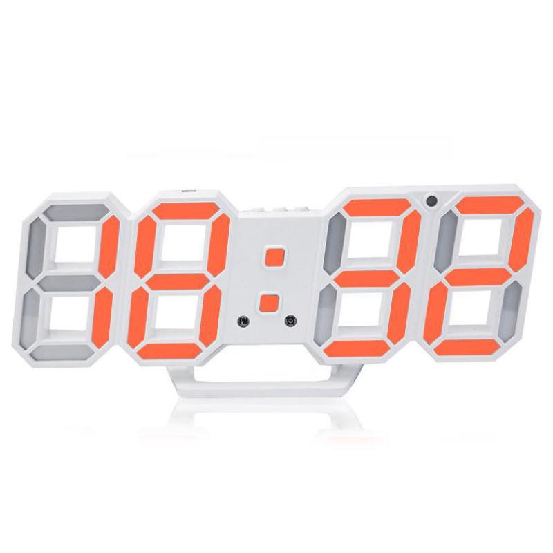 Simple 3D Hanging Electronic Clock with Calendar Function for Living Room Wall Decor
