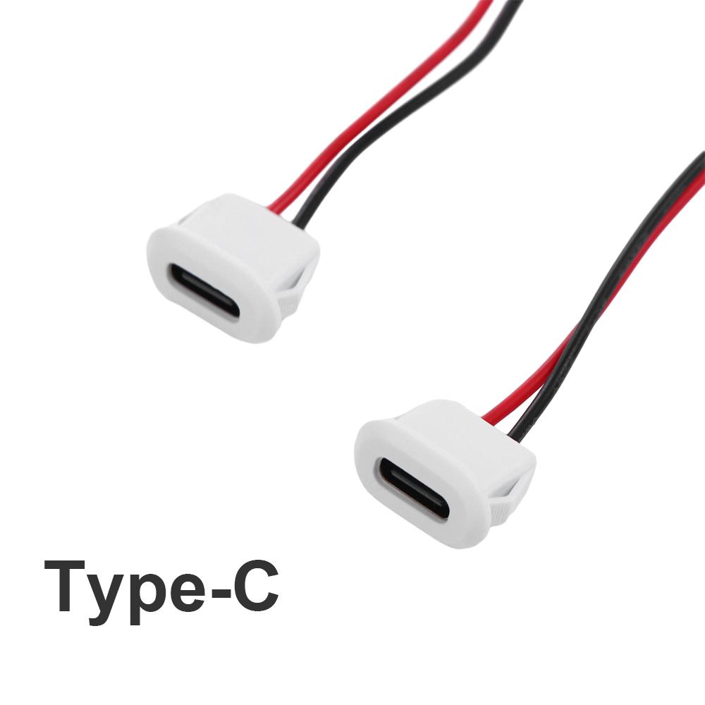 Welding Wire Type-C Base Female Base USB-C Connector USB-C Type 2 Pin Connector Charging Interface