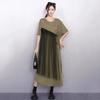 XITAO Irregular Solid Color Loose Dress ZMY1376