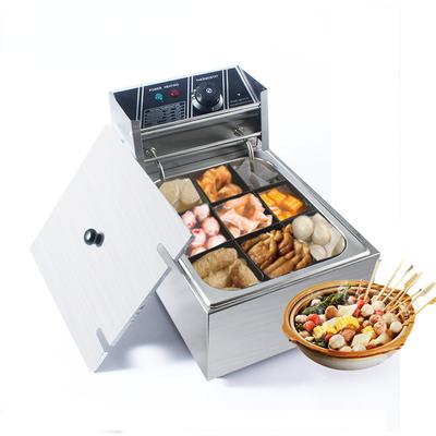Stainless Steel Kanto Cooking Machine 9 Grid Spicy Hot Pot Stove Commercial Electric Food Stew Cooker