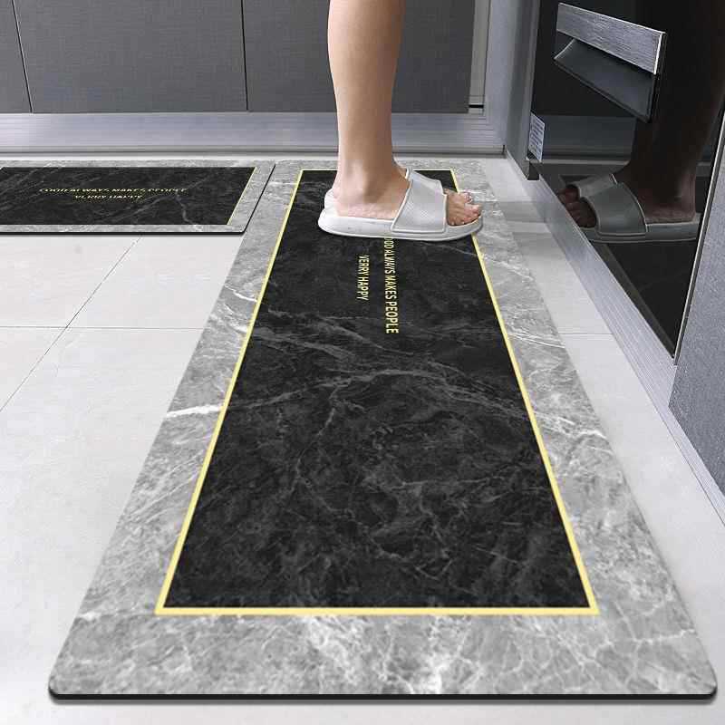 Carpet for Kitchen Floor Mat Absorbent Long Rug Absorb Oil Quick-drying Diatom Mud Anti-slip Foot Mats Home Decoration Rugs