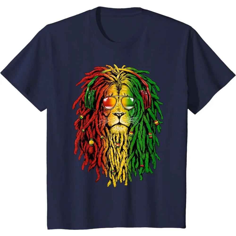 Rasta Reggae Lion Sunglasses Art Gift for Rastafari T-Shirt