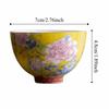 6pcs/set Flower Ceramic Cup Chinese Style Enamel Cup Kung Fu Tea Set Tea Cup  Personal Use