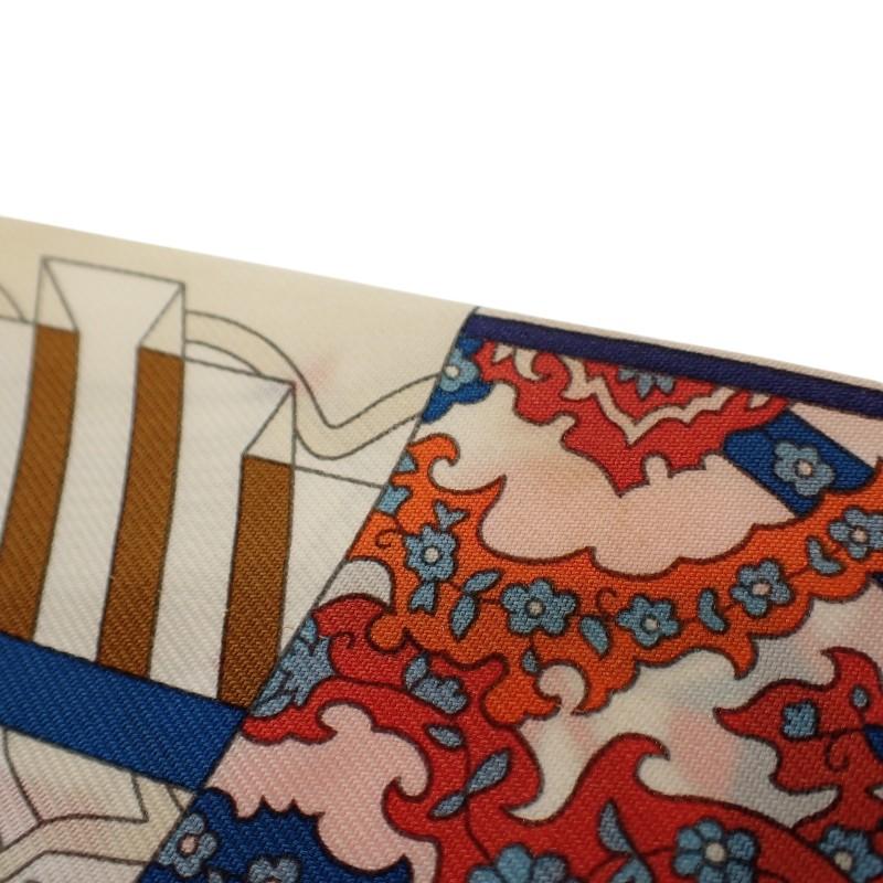 HERMES   scarf blue silk Women