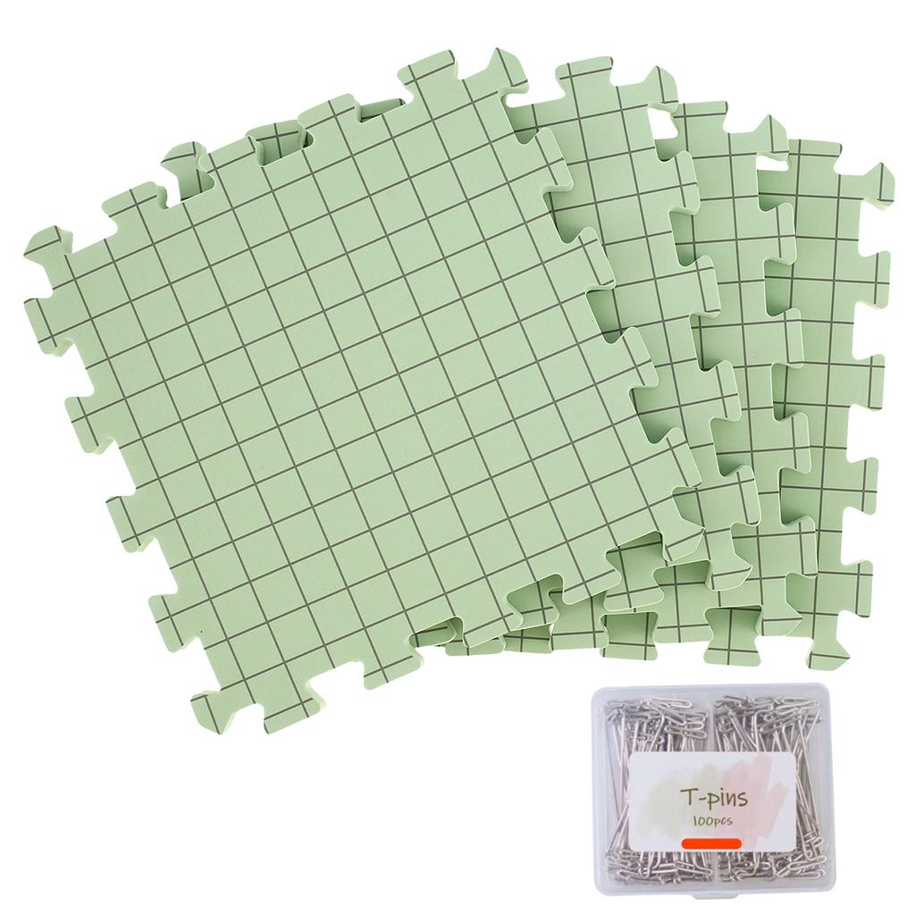 4pcs Foam Blocking Board Set Professional Grid Knitting Board Foam Knitting Block Mat Reusable Foam Blocking Mats For Beginner