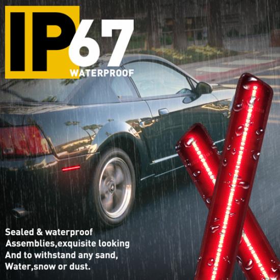 For Ford Mustang 1999-04 OEM Replace Red Lens LED Rear Side Marker Lights Lamps