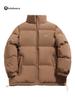 Lulu Men's 2025 Casual Cotton Padded Stand Collar Bread Jacket - Thick, Loose, and Warm for Winter