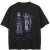 Streetwear Letters Graphic Black T-Shirt Cotton Unisex Tops Tees Summer Short Sleeves T Shirt(11)