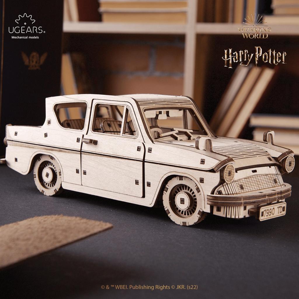 Ugears Harry Potter Flying Ford Anglia 70173 Wooden Puzzle Craft Model No Glue or Tools Required Adult