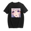 Dark Gothic Short Sleeve T-shirt Cute Cartoon Girl Streetwear Simple Casual Top Retro Loose E-Girl Summer Short Sleeve T-shirt