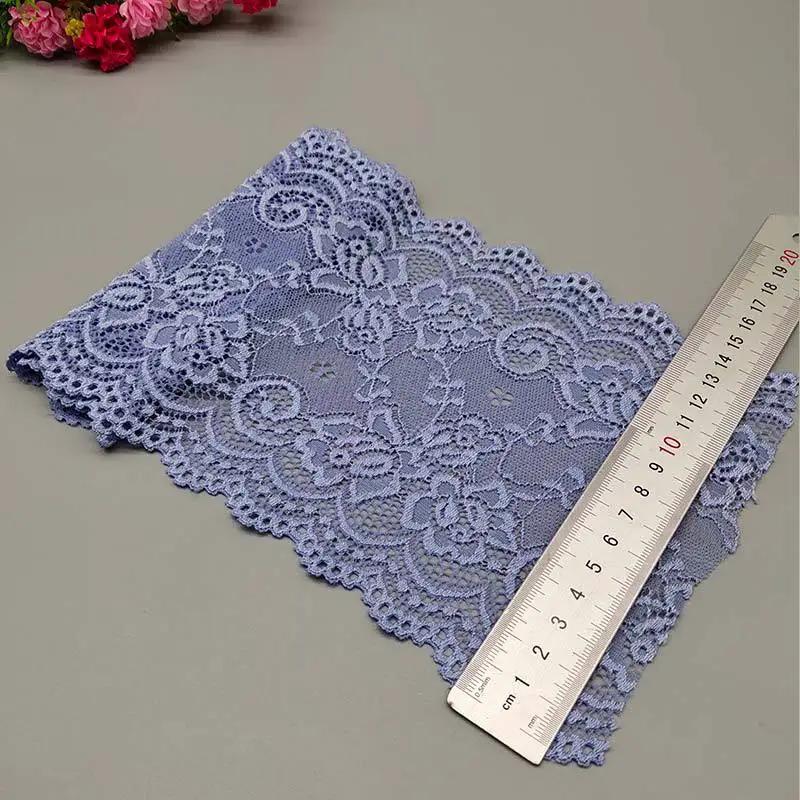 15CM Wide Elastic Lace Fabric 10Yard Flower Pattern Ribbon Lace Trim Ribbon Diy Craft Fabric Width African Fabrics Stretch