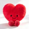 10cm Soft Pink Heart Plush Toy Fluffy Stuffed Doll Valentine Gift Bag Charm Decor