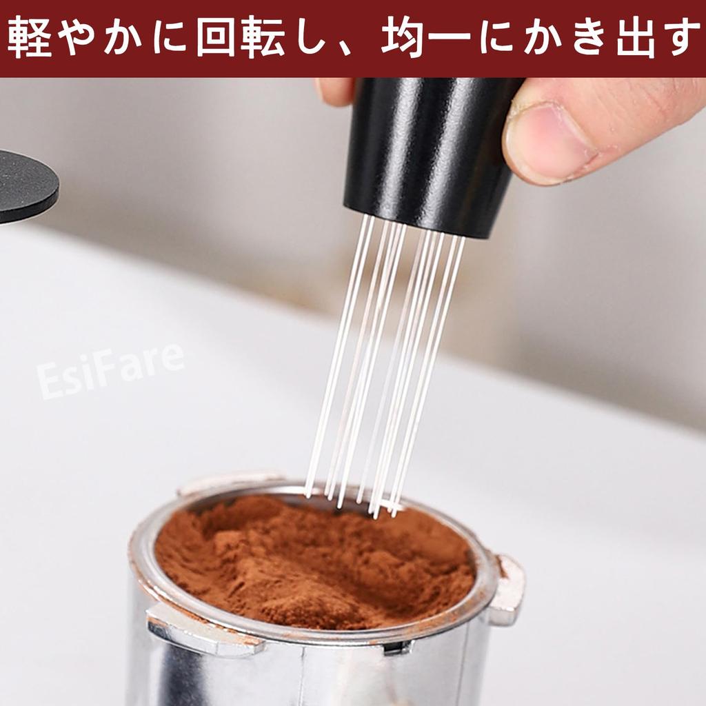 EsiFare WDT Tool Espresso Needle, 0.25mm Needle, 12-Piece Stainless Steel Espresso Needle Dispenser, Espresso Coffee Stirring Tool with Stand,