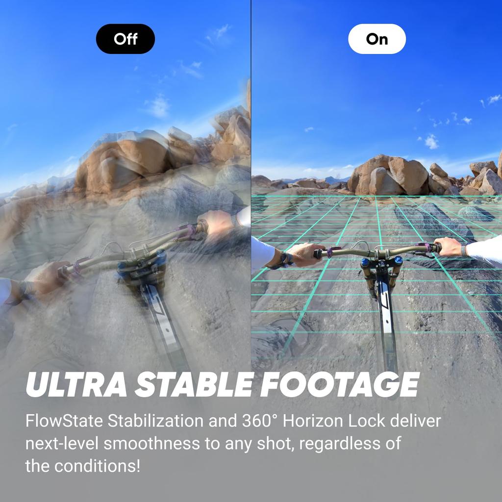 Insta360 X4 Standard Bundle Waterproof 8K 360 Action 4K Invisible Selfie Stick Detachable Lens 135 Minutes AI and - Camera, Wide-Angle Video, Effect,