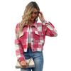 Women's 2024 Autumn Plaid Cardigan Shirt Jacket - European & American Retro Style