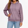 Casual Solid Color Hooded Sweatshirt with Pockets Long Sleeve Pullover Top for Women and Men Adult Fashion