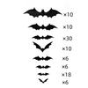 3D Wall Decals for Halloween - Self-Adhesive Removable Stickers for Doors Mirrors House Party Decorations