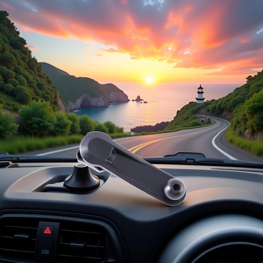 360° Rotating Phone Holder with Clip and Extension Rod for Car Navigation