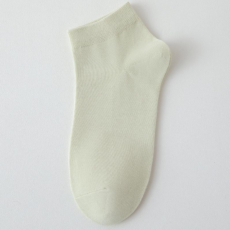 Women's Low-Cut Pure Cotton Breathable Socks - Spring/Autumn, Sweat-Absorbent, Odor-Resistant, Thin Summer Style, White