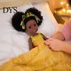 Realistic Black Girl Dolls 14 Inch Doll with Afro Hair, Soft Vinyl Posable Play for Girls Kids, Dress Up Fashion Toy Accessories, Gift Children