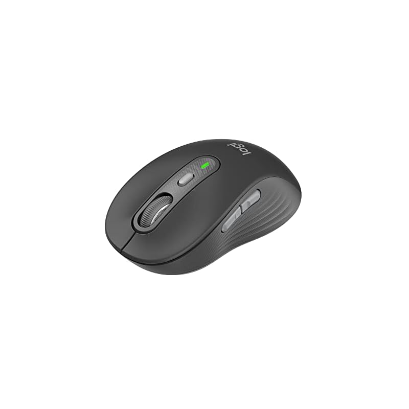 Logitech Signature M750MGR Wireless Mouse, Silent, Regular, Graphite, Wireless Mouse, Bluetooth, Logitech Bolt (Unifying not supported), Windows, Mac,