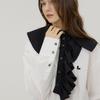 LEVHEARTED Motif Neck Cape - Black