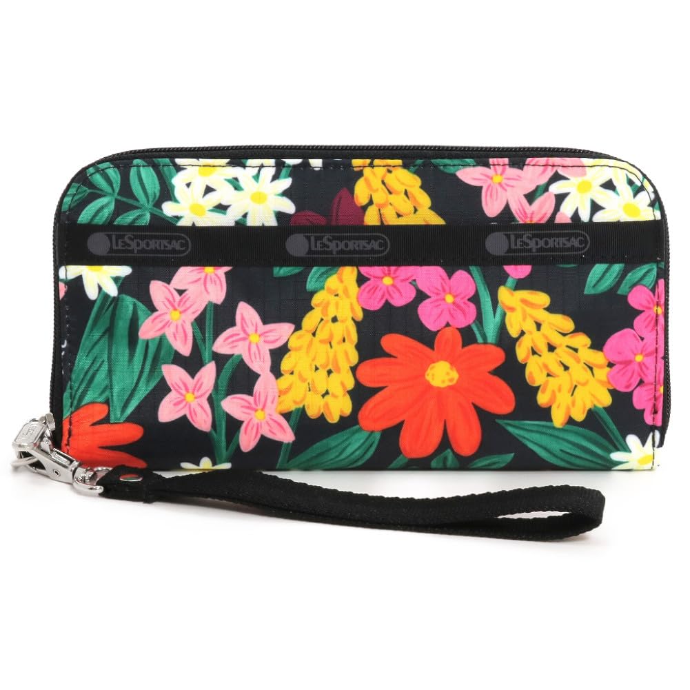 

LeSportsac Tech Wallet Wristlet 3462 (Bright Garden Blooms) Long Zip-Around Wallet [Used]