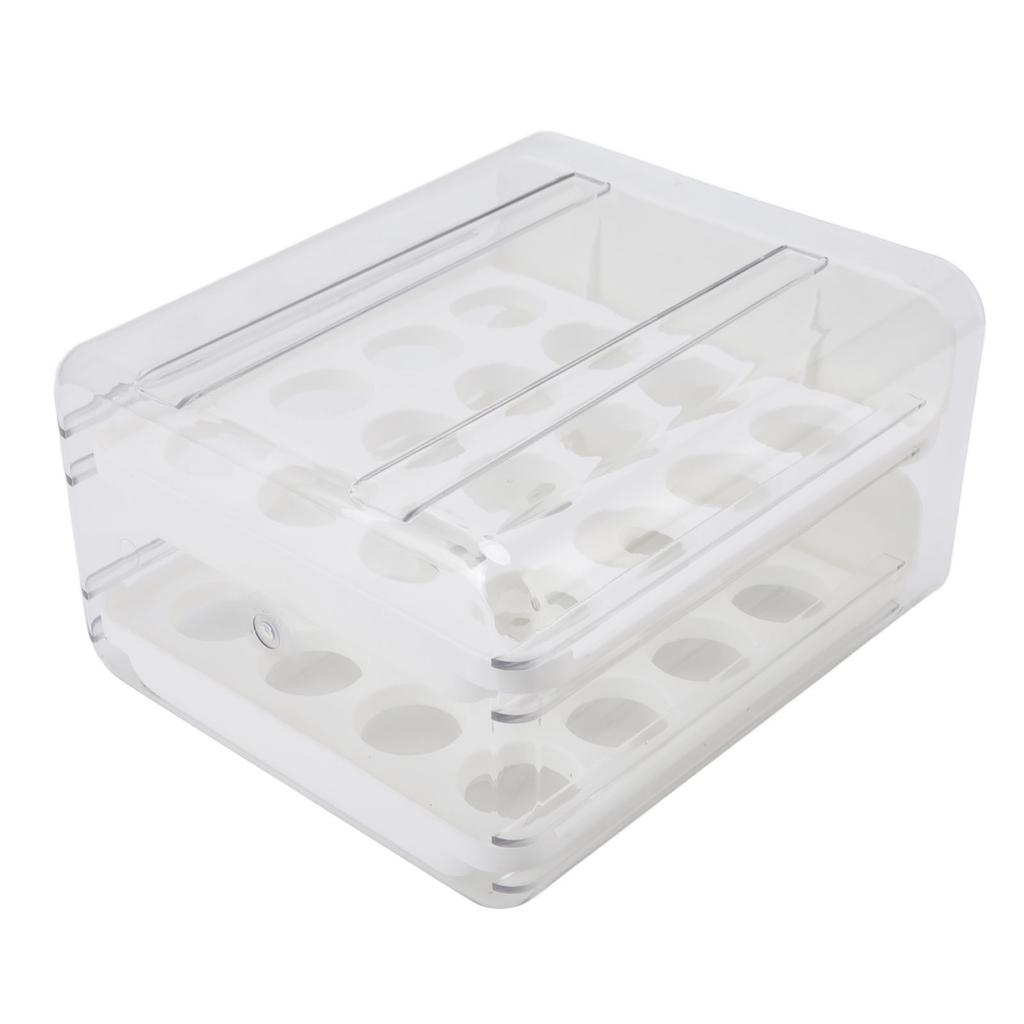 Egg Drawer Double Layer Transparent 32 Lattice Large Capacity Egg Storage Box for Refrigerator