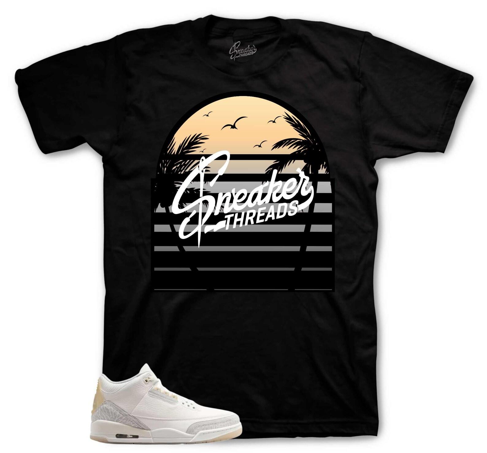 Sneaker Tees To Match Retro 3 Craft Ivory AJ3 - ST SunseT-Shirt 2XL