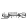 Sleek Contemporary Style All‑Aluminum Four‑Piece Weather‑Resistant Outdoor Sofa Furniture Set