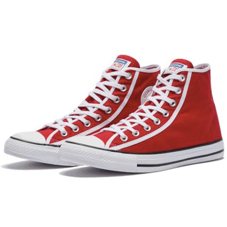 Converse Chuck Taylor All Star Casual High Top Canvas Shoes Unisex Sneakers Red White 163980C