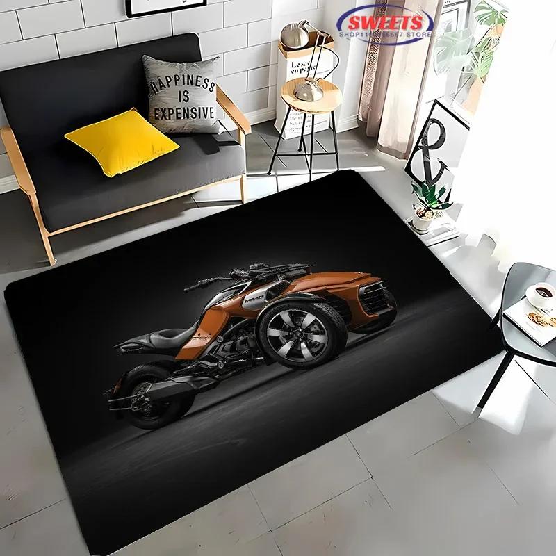 Can AM Motorcycle Logo Carpet Large Soft Rug for Living Room, Bedroom & Sofa Anti Slip Doormat & Home Decor Floor Mat