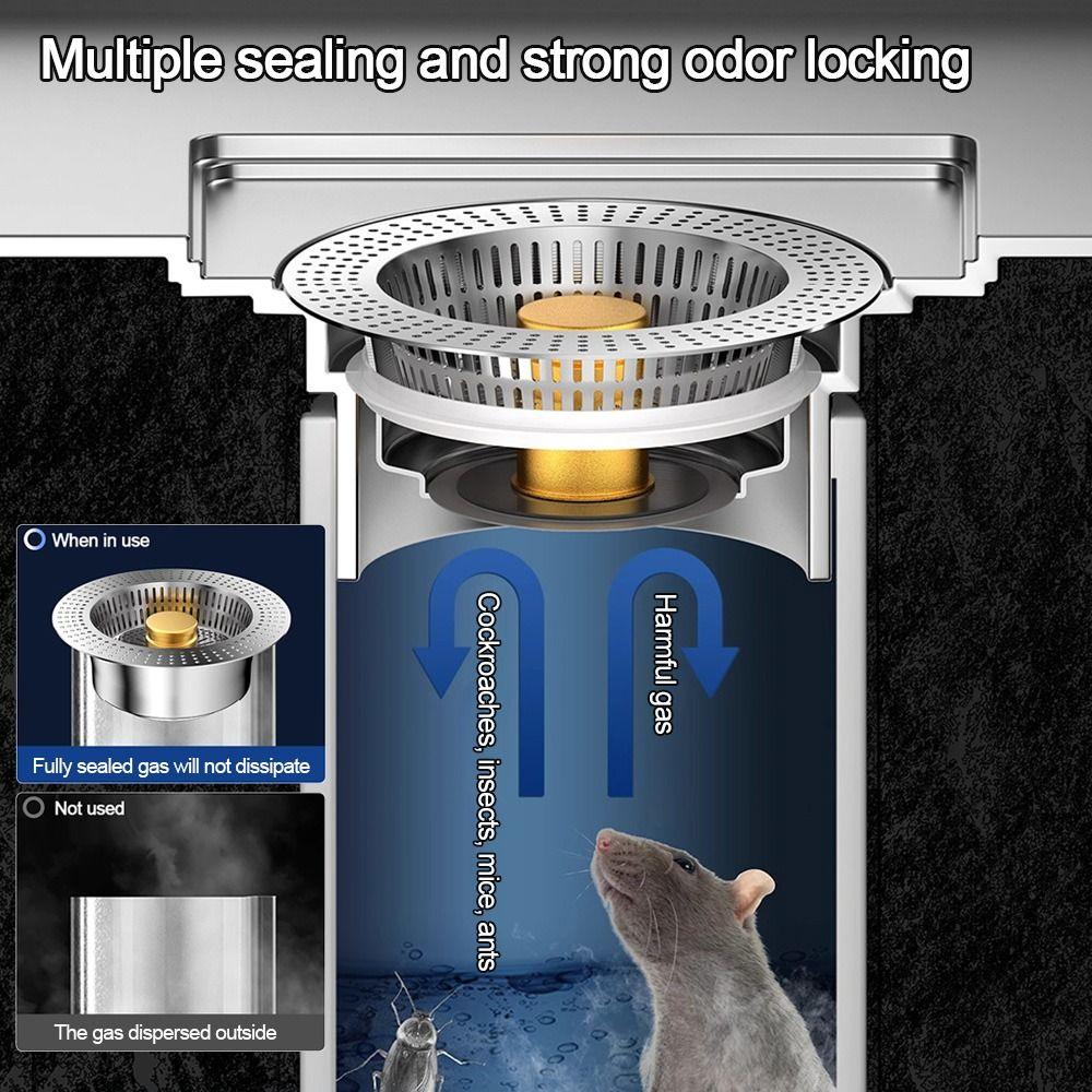 Anti-Clogging Kitchen Sink Drain Strainer 3 In 1 Sink Strainer Upgraded Sink Stopper  for Kitchen