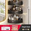 Gunmetal No-Drill Triangular Bathroom Shelf - Space Aluminum Corner Storage Basket