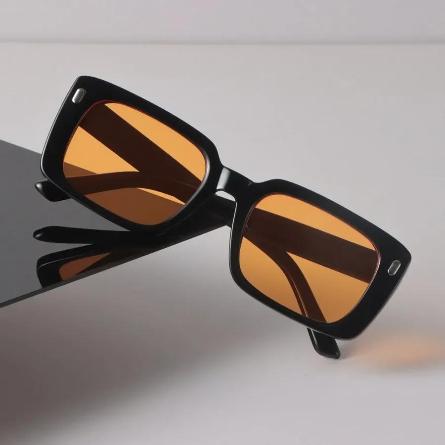 Vintage Sunglasses Women Men Square Mirror Clear Fashion Eyewear Sexy Designer Brand Black Sun Glasses for Female Male