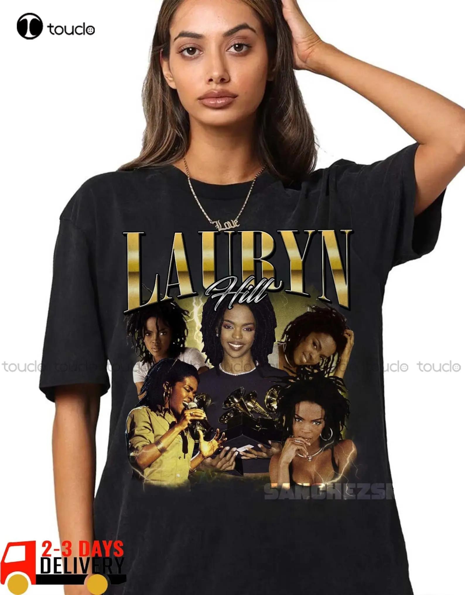 

Lauryn Hill Vintage Washed T-Shirt Hiphop Rnb Rapper Graphic Unisex ShirtPrinting Custom Gift Xs-5Xl Printed Tee Streetwear ... S разноцветный