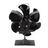 Stove Fan 6 Blades Grter   Volume Low Noise   Wr Resistance Fireplace Fan Black