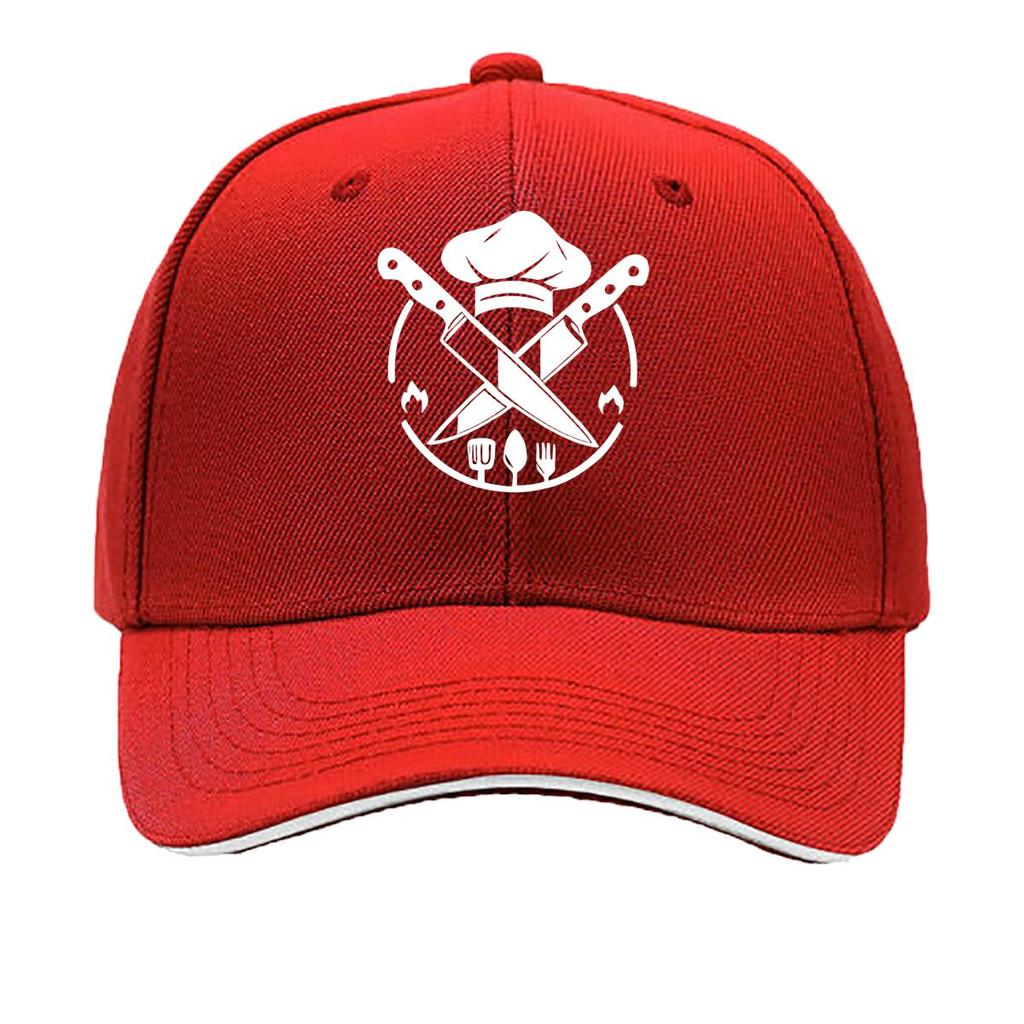 Unisexs Vintage Chef Print Adjustable Washable Outdoor Hat Suitable for Classes Casual Wear Outdo Sandwich Baseball Cap