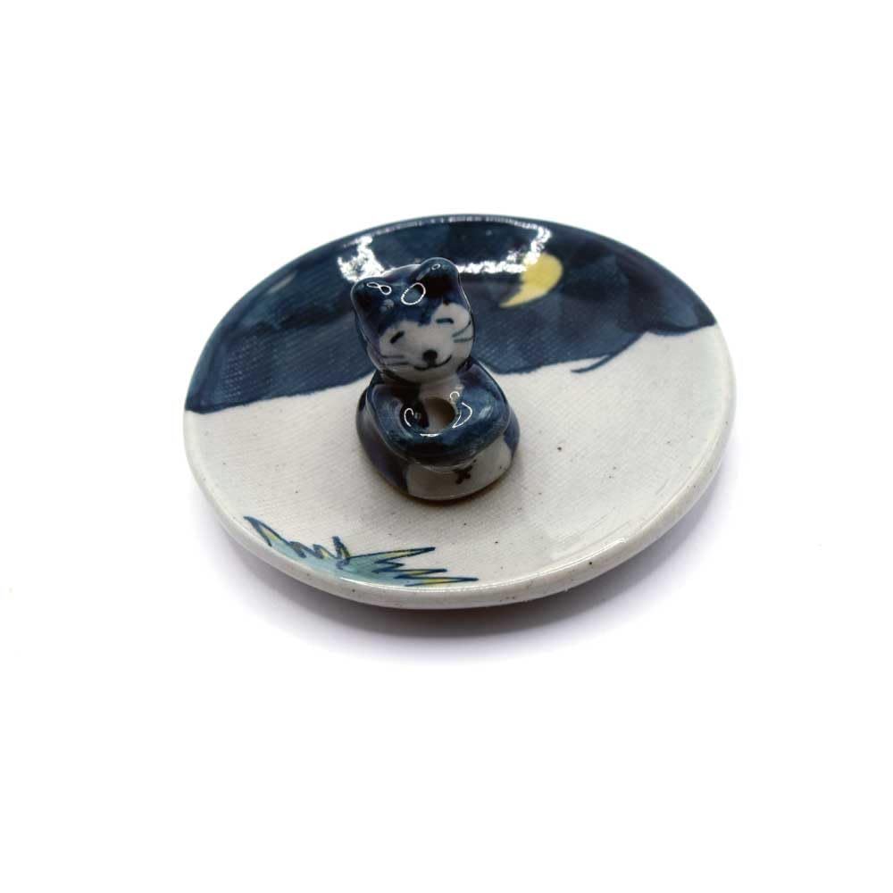 

Incense holder, ceramic incense burner, raccoon design