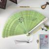 Luxury Bamboo Lotus Carved Tassel Folding Fan