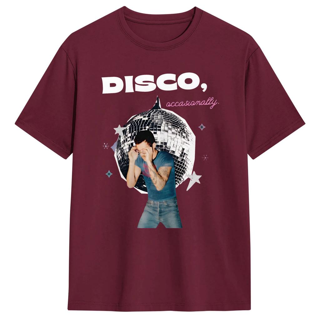 Disco Occasionally Music Harry Styles Kiss All The Time TShirt Unisex  Fashion Cotton Tee Shirt Short Sleeve T Shirt Plus Size Top